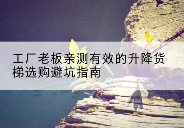 阳山升降货梯怎么选-工厂老板亲测有效的升降货梯选购避坑指南